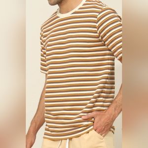 👕Men's Beotyshow Texture Stripe Short Sleeve T-Shirt